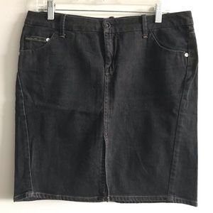 Mavi black denim mini skirt